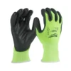 Рукавиці робочі сигнальні Hi-Vis MILWAUKEE, з опором порізам 1/A рівня, розмір 9/L