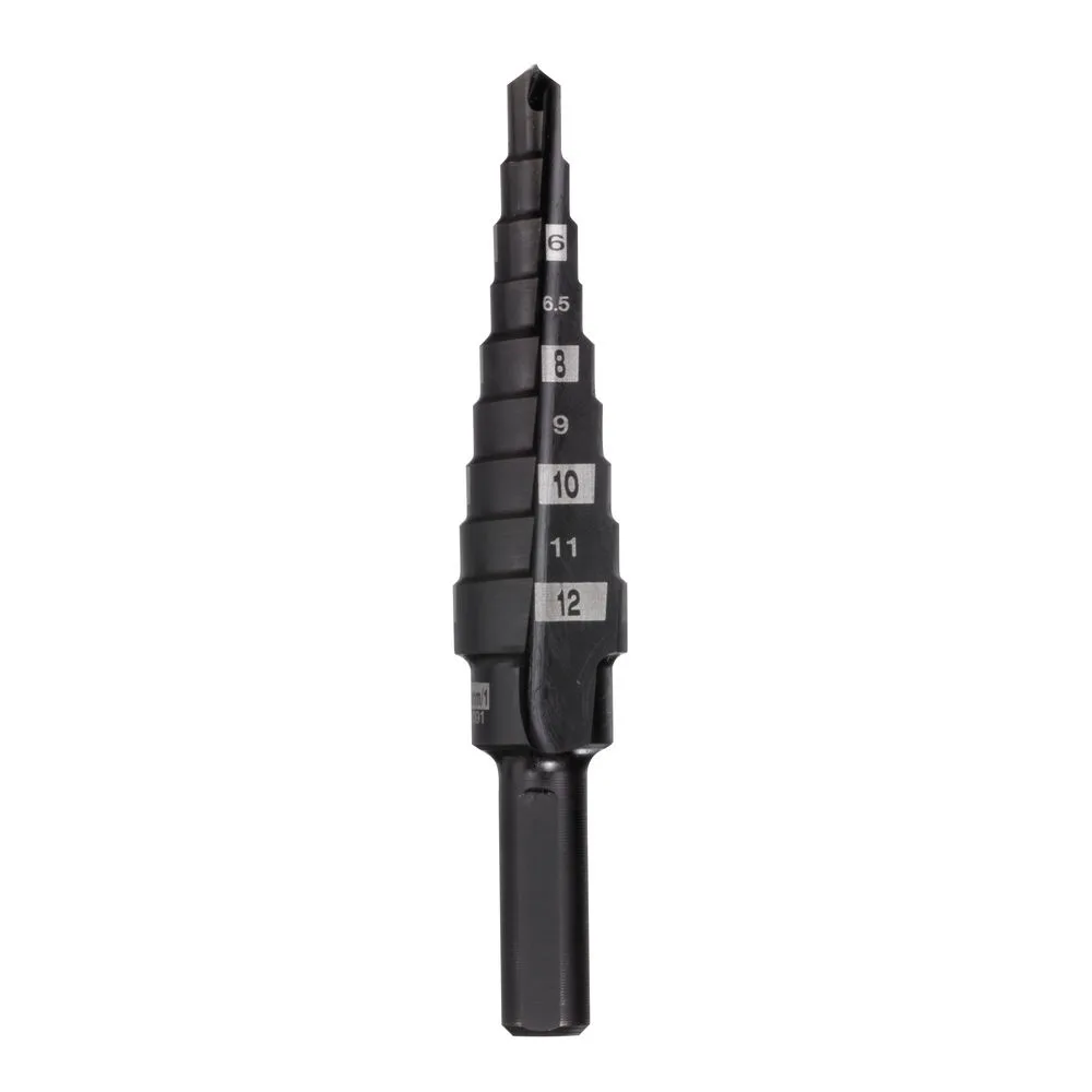 Свердло ступінчасте Step Drill MILWAUKEE, діаметр 4-12мм з кроком 1мм