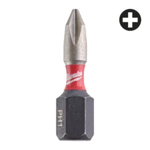 Біта SHOCKWAVE MILWAUKEE, PH1, 25мм, (2шт)