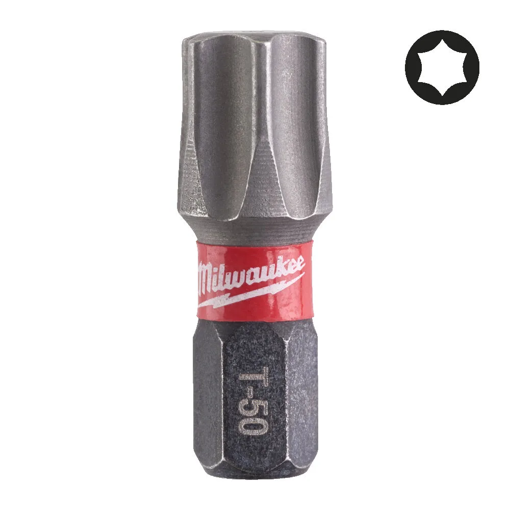 Біта SHOCKWAVE MILWAUKEE, TX50, 25мм, (2шт)
