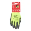 Рукавиці робочі сигнальні Hi-Vis MILWAUKEE, з опором порізам 2/B рівня, розмір 8/M