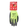 Рукавиці робочі сигнальні Hi-Vis MILWAUKEE, з опором порізам 3/C рівня, розмір 8/M