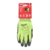 Рукавиці робочі сигнальні Hi-Vis MILWAUKEE, з опором порізам 4/D рівня, розмір 9/L
