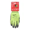 Рукавиці робочі сигнальні Hi-Vis MILWAUKEE, з опором порізам 4/D рівня, розмір 10/XL