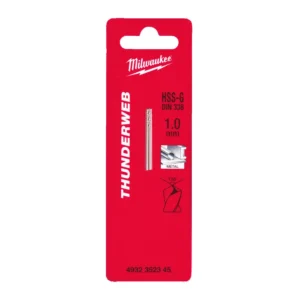 Свердло по металу THUNDERWEB HSS-G MILWAUKEE DIN338, діаметр 1,0x34х12мм, (2шт)