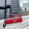 Набір біт ShW MILWAUKEE, 50мм в тримачі з карабіном, (2xPH2/PZ2/ TX15/2xTX20/ 2xTX25/TX30/ TX4) (10шт)