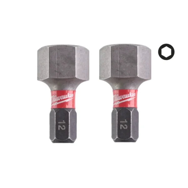 Біта SHOCKWAVE MILWAUKEE, Hex12, 25мм, (2шт) (заміна 4932500385)