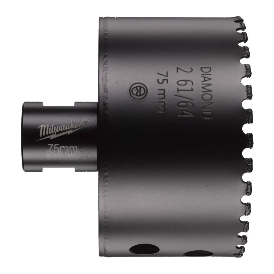 Коронка алмазна Diamond Max MILWAUKEE M14, діаметр 75мм (сухе свердління)