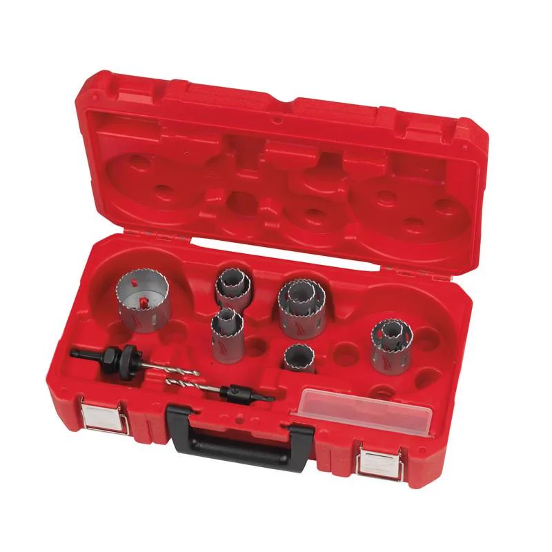 Набір коронок Holesaw BiM Contractor MILWAUKEE Set 2 (діаметри 19/22/25/29/32/35/38/44/51/57мм) (14шт) , пластиковий кейс