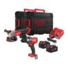 Набір акумуляторних інструментів Milwaukee M18FPP2E3-502X (ударний дриль M18 FPD3, кутова шліфувальна машина M18 FSAG125X, 2xаку