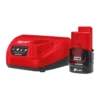 Енергокомплект Li-Ion MILWAUKEE, M12 NRG-201 (зарядний.пристрій С12 С, акумулятор М12 В2 2Аг, картонне пакуванння)