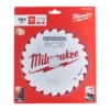 Диск пиляльний по дереву PFTE THIN KERF MILWAUKEE, діаметр 184х30х1,6мм, 24 зуб.