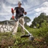 Коса акумуляторна безщіткова MILWAUKEE, M18 FBCU-0 (каркас, ніж з 4 лезами, ключ T30, ранцева підвіска, картонне пакування) (зам