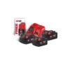Енергокомплект Li-Ion MILWAUKEE, M18 NRG-503 (зарядний пристрій M12-18FC, 3 акумулятори M18 В5 5Аг) + подарунок акумулятор M12 B