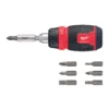 Викрутка з тріскачкою зі змінними вставками 8-в-1 MILWAUKEE (PH1/PH2/PZ1/PZ2/T15/SL 0.6x4.5/SL1.2x6.5мм)