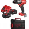 Дриль-шуруповерт з ударом акумуляторний безщітковий MILWAUKEE, M18 FPD3-402С, 158Нм (зарядний пристрій М12-18 С, 2 акумулятори М
