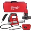 Шприц для змащування акумуляторний MILWAUKEE, M12 GG-401B (зарядний пристрій, 1 акумулятор М12 В4 4Ач, алюмінієва туба, сумка)