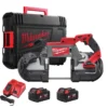 Пила стрічкова акумуляторна MILWAUKEE, M18 CBS125-502C (зарядний пристрій М12-18 FC, 2 акумулятори М18 В5 5Аг, кейс)