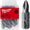 Біта MILWAUKEE, PH2, 25мм, (25шт), пластикова коробка