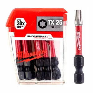 Біта SHOCKWAVE MILWAUKEE, TX25, 50мм, (10шт), пластикова коробка