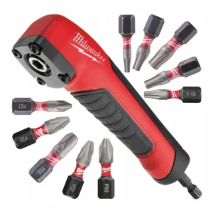 Насадка кутова SHOCKWAVE + 10 бит SHOCKWAVE 25мм MILWAUKEE