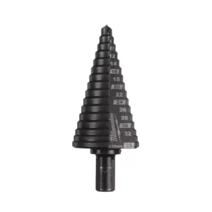 Свердло ступінчасте Step Drill COBALT ALCRN MILWAUKEE, діаметр 6-35мм з кроком 2-3мм