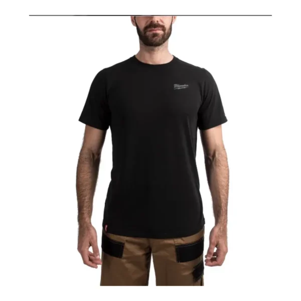 Футболка MILWAUKEE, HTSSBL-XL легка з коротким рукавом, чорна, (розмір XL)