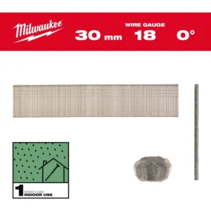 Цвяхи оцинковані вкриті смолою з Т-образною головкою MILWAUKEE, 18G/0 градусів/30мм, (5000шт)
