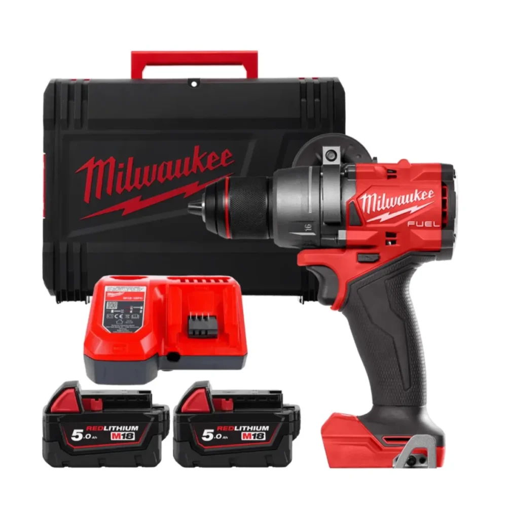 Дриль-шуруповерт з ударом акумуляторний безщітковий MILWAUKEE, M18 FPD3-502X, 158Нм (зарядний пристрій М12-18 FC, 2 акумулятори