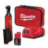 Гайковерт-трещітка акумуляторний 1/4" MILWAUKEE, M12 IR-201B, 40Нм (зарядний пристрій С12, 1 акумулятор М12 В2 2Аг, сумка)