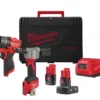 Набір з 2х інструментів акумуляторних безщіткових MILWAUKEE, M12 FPP2D2-422X (зарядний пристрій С12, 1 х М12 В2 2Аг, 1 х М12 В4