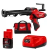 Пістолет для герметиків акумуляторний MILWAUKEE, M12 PCG/310C-201B, 310мл (зарядний пристрій С12 С, 1 акумулятор М12 В2 2Аг, пла