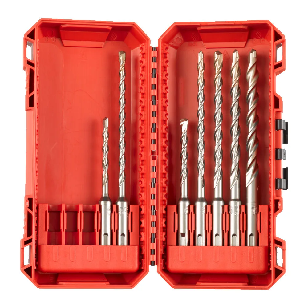 Набір бурів SDS-PLUS M2 PACKOUT MILWAUKEE (діаметри 5/6 /5,5/6/ 7/8/10 мм) (7 шт) пластиковий кейс
