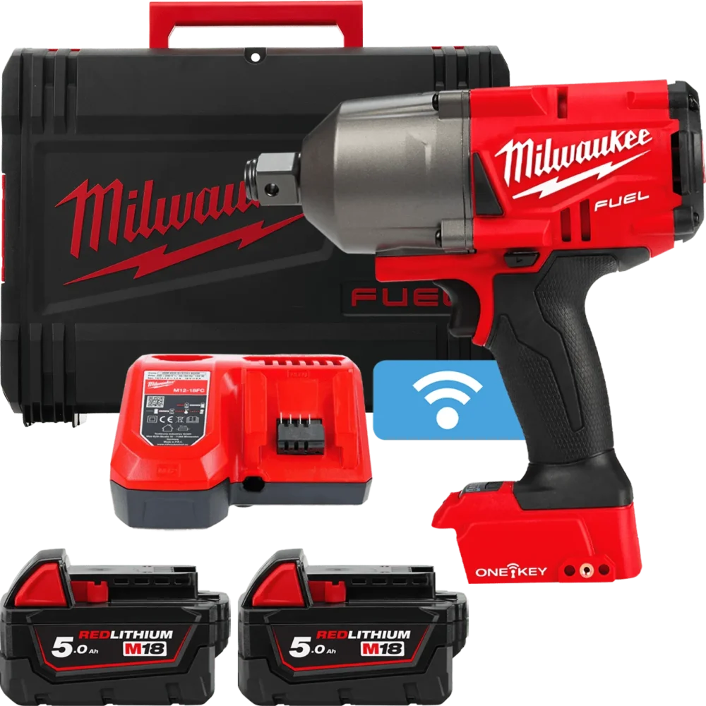 Гайковерт акумуляторний безщітковий 3/4'' MILWAUKEE, M18 ONEFHIWF34-502X, 2034Нм, з кільцем (зарядний пристрій M12-18 FC, 2 акум