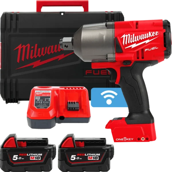 Гайковерт акумуляторний безщітковий 3/4” MILWAUKEE, M18 ONEFHIWF34-502X, 2034Нм, з кільцем (зарядний пристрій M12-18 FC, 2 акум