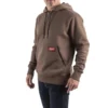 Толстовка MILWAUKEE, WH MW BR XXL з капюшоном, коричнева, (розмір XXL)