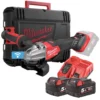 Шліфмашина кутова акумуляторна MILWAUKEE, M18 FSAGSVO125X-502X, 1200 Вт діаметр 125мм (+зар.пр., 2ак.Х5Аг, HD кейс)