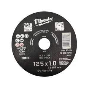 Диск відрізний по металу MILWAUKEE Trade, SCS 41/125x1, діаметр 125мм NEW