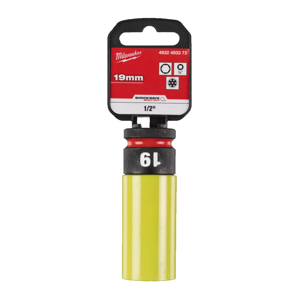 Головка ударна подовжена 1/2" AUTO MILWAUKEE, 19мм (пластик)