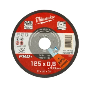 Диск відрізной по металу MILWAUKEE, SCS 42/125х0.8 PRO+, діаметр 125мм