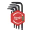 Набір ключів Г-подібних Torx Compact MILWAUKEE, (T8/T9/T10/ T15/ T20/T25 /T27/T30/T40) (9шт) , пластиковий холдер