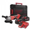 Шліфмашина кутова акумуляторна безщіткова MILWAUKEE, M18 BLSAG125X-402X, 800Вт, діаметр 125мм (зарядний.пристрій М12-18 С, 2 аку