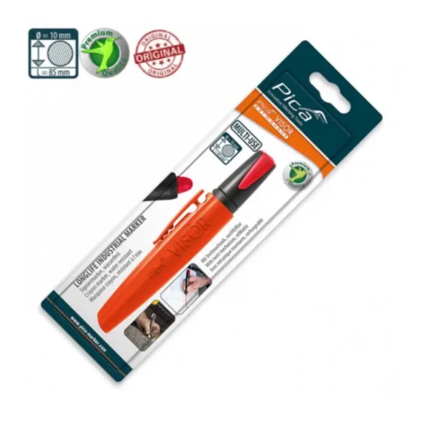 Сухий промисловий маркер PICA VISOR permanent Longlife Industrial Marker 990/40, червоний