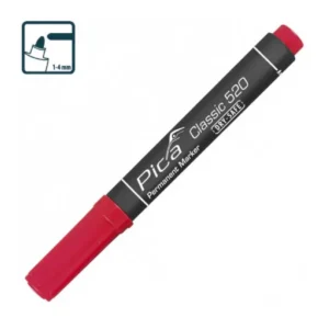 Маркер перманентний Pica Classic 520/40 Permanent Marker bullet tip, червоний