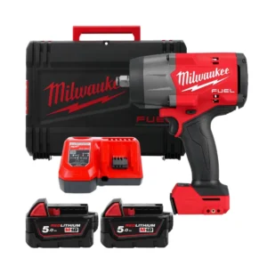 Гайковерт акумуляторний 1/2" MILWAUKEE, M18 FHIW2F12-502X, 2034Нм, (зарядний пристрій M12-18FC, 2 акумулятори М18 В5 5Аг, HDкейс