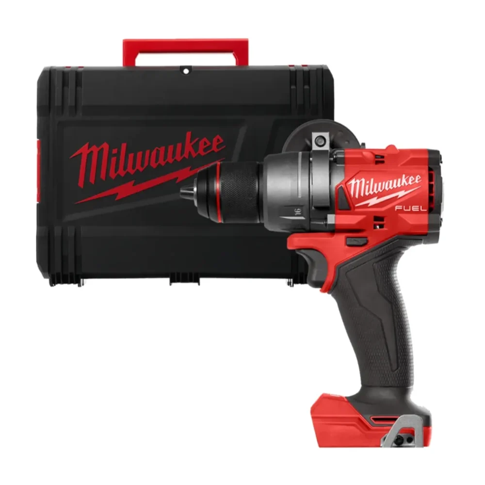 Дриль-шуруповерт з ударом акумуляторний безщітковий MILWAUKEE, M18 FPD3-0X, 158Нм (каркас, кліпса для реміня, бічна рукоять, НDк