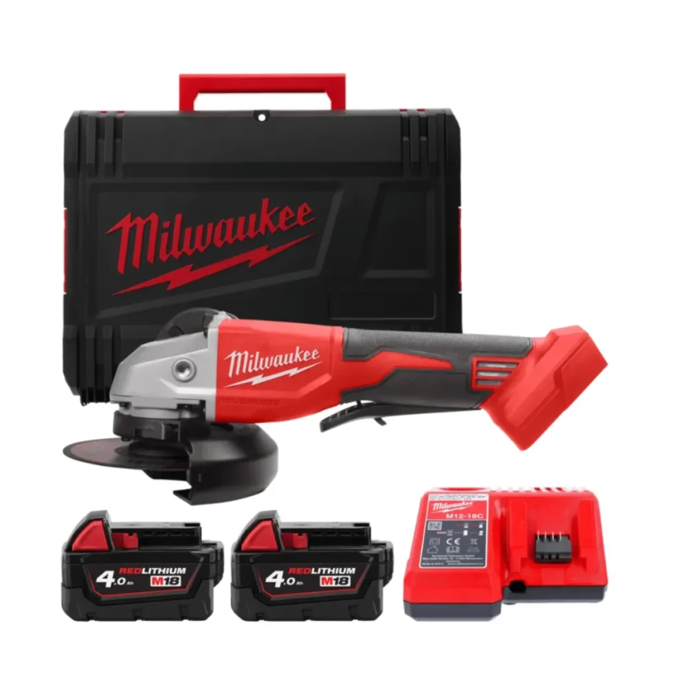 Шліфмашина кутова - болгарка акумуляторна безщіткова MILWAUKEE, M18 BLSAG125XPD-402X, діаметр 125мм (зарядний пристрій М12-18 С,