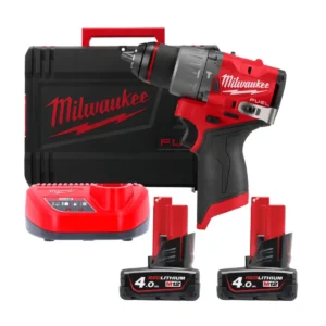 Дриль-шуруповерт з ударом акумуляторний безщітковий MILWAUKEE, M12 FPD2-402X, 45Нм (зарядний пристрій С12 С, 2 акумулятори М12 В