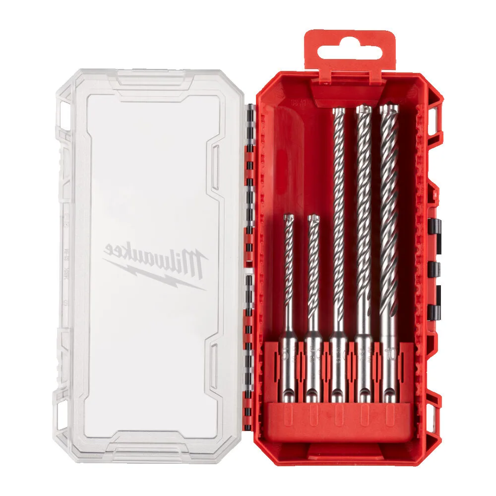 Набір бурів SDS-PLUS MX4 PACKOUT MILWAUKEE, (діаметри 5/5/6/7/8мм) (5шт), (заміна на 4932500064) пластиковий кейс