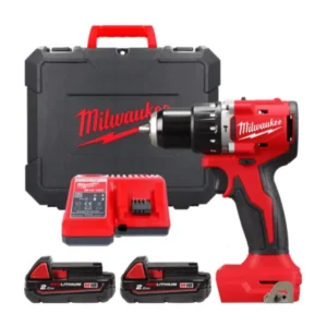 Дриль-шуруповерт з ударом акумуляторний безщітковий MILWAUKEE, M18 BLPDRC-202C, 60,5Нм (зарядний пристрій М12-18 С, 2 акумулятор